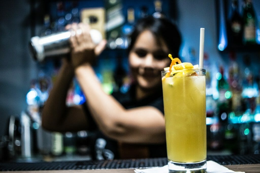 Get A Bartender Job 2 Because of her skills she was able to get a bartending job