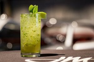 The Mojito Crisp and Refreshing 57 mojito on the bar